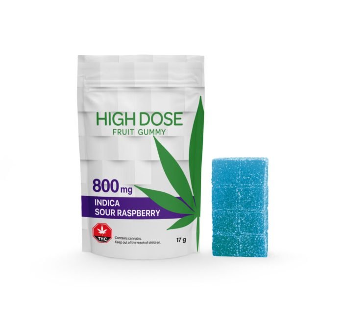 Raspberry Fruit Gummies | Super Strength | Indica | 800mg THC | High Dose
